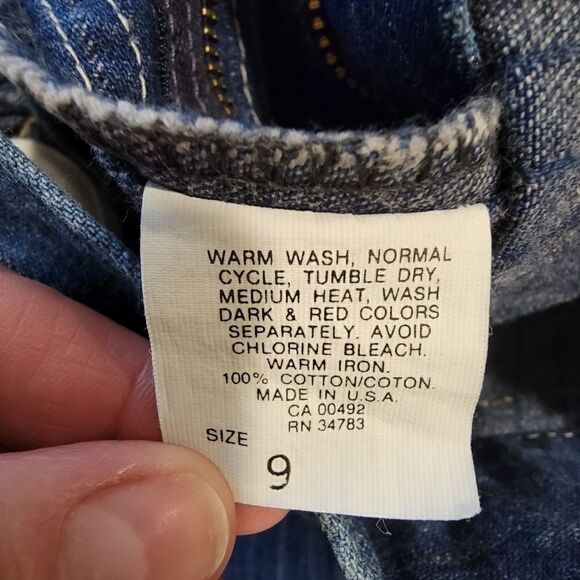 Vintage Lee Jean denim midi skirt stripe size 9 - Picture 4 of 4